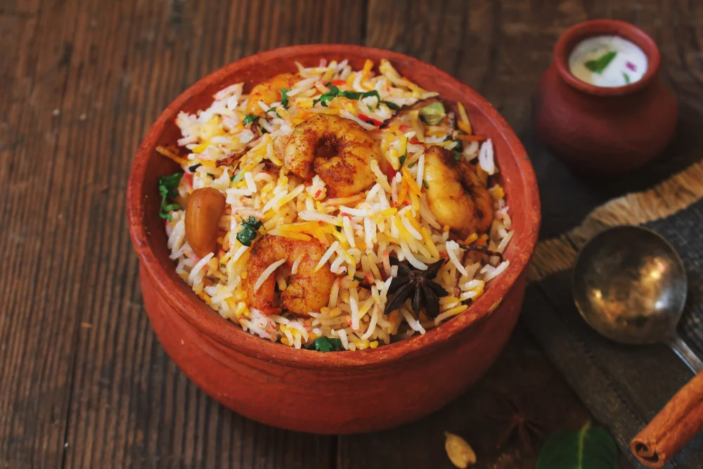 Prawns Handi Biryani